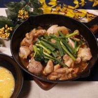スタミナ満点!スキレット鶏すき焼き