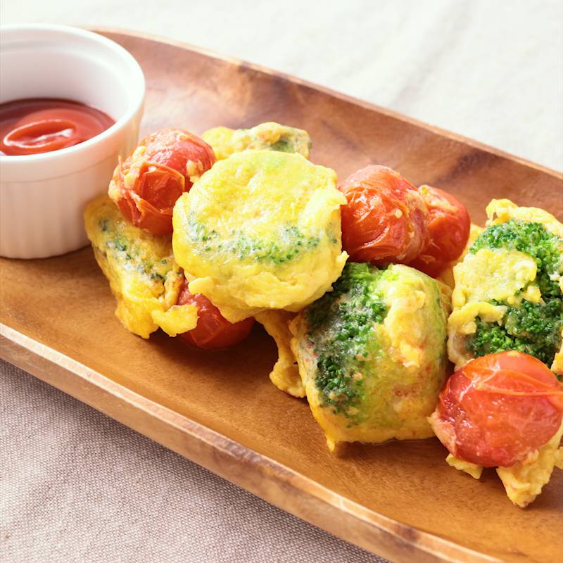 ブロッコリーとミニトマトのピカタ風 作り方 レシピ クラシル