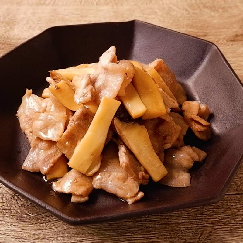 豚バラ肉とエリンギのガリバタ醤油炒め 作り方・レシピ