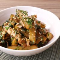 もう一品に 豚肉と大根の青のりバター炒め
