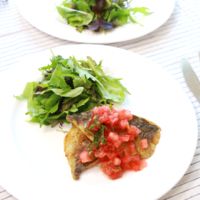 トマトでさっぱり 鯵のカレーソテー