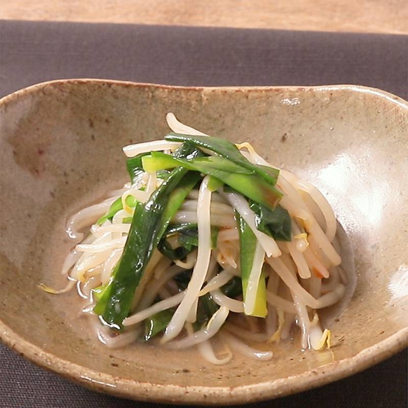ごま油香る もやしとニラの煮びたし 作り方・レシピ クラシル