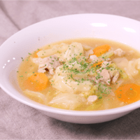 つるっと美味しい!ワンタン風スープ