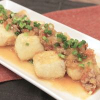 トマト肉味噌の揚げ出し豆腐