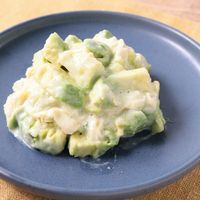 おつまみに アボカド湯葉わさび