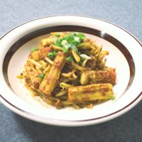 ちょこっとおつまみ!ちくわともやしのカレー炒め