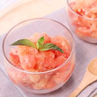 完熟トマトとオレンジのざくざくシャーベット