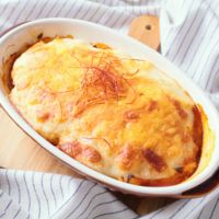 甘辛チキンのふわとろチーズグラタン