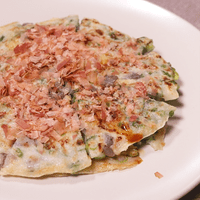 醤油が香る!こんにゃく入りネギ焼き