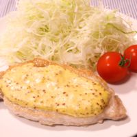 簡単メイン 豚ロースのマスタードマヨソースがけ