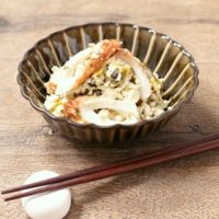 高菜漬が引き立つ白和え