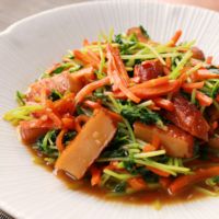 簡単節約副菜 さつま揚げと豆苗の炒め物