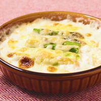 アスパラとベーコンのグラタン