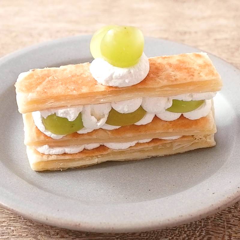 フライパンで ぶどうのミルフィーユ 作り方 レシピ クラシル