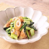ちくわと小松菜のポン酢炒め