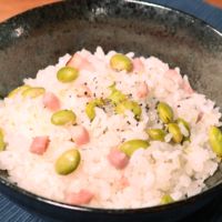 旬の味を楽しむ 枝豆ごはん