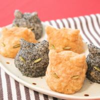 レンジで簡単 ネコのおはぎ