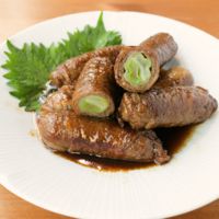 すき焼き風 ねぎの牛肉巻き