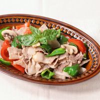 豚肉のパプリカのエスニック炒め