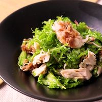 わさび菜と鶏ささみのおかか和え